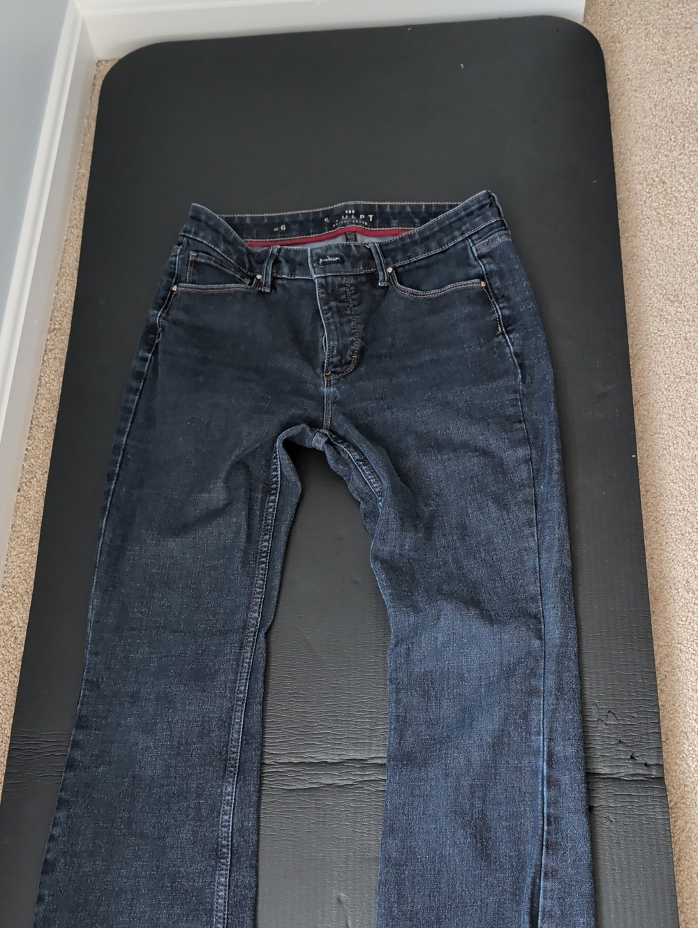 7 For All Mankind S.ULPT Skinny Jeans in Blue Size 6